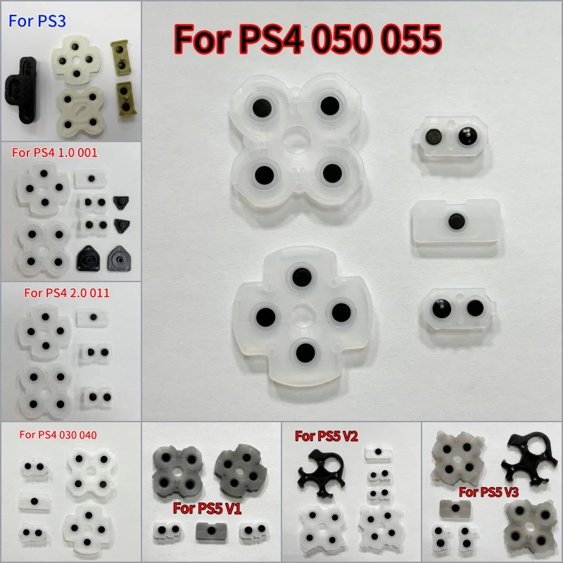 【Top Picks】 5 Sets/Lot for Ps3/Ps4/Ps5 Gamepad Controller 1.0 2.0 3.0 4.0 5.0 Keypads Silicone Conductive Rubber Button Pad