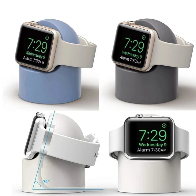 Support de chargeur pour Apple Watch série 11/10/9/8/7/6/5/4 SE3 Ultra 2 49mm 45mm/44mm 42mm 41mm 40mm 46mm, support en Silicone pour IWatch 1