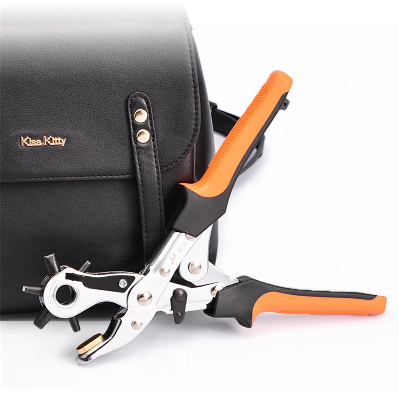 Leathercraft Paper Puncher for Leather Hole Punch Belts Stitching Plier Perforator Watchband Eyelet Piercer Leather Craft Tools