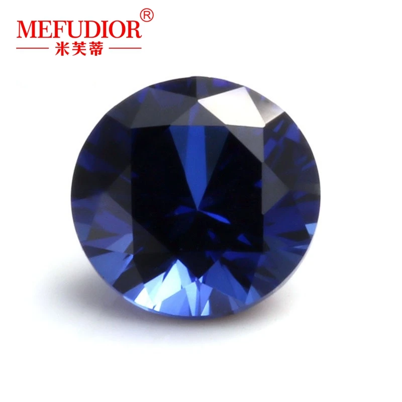

8A Original Natural Sapphire Round Shape Lab-Grown Diamond Brilliant Cut 6-12mm Genuine Gemstones Jewelry Marking Pendant Charm