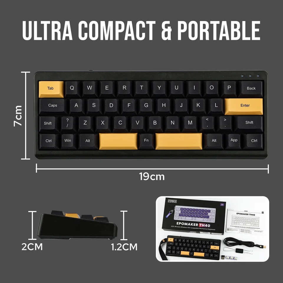EPOMAKER TH40 QMK/VIA 超コンパクト 40% レイアウト ホット