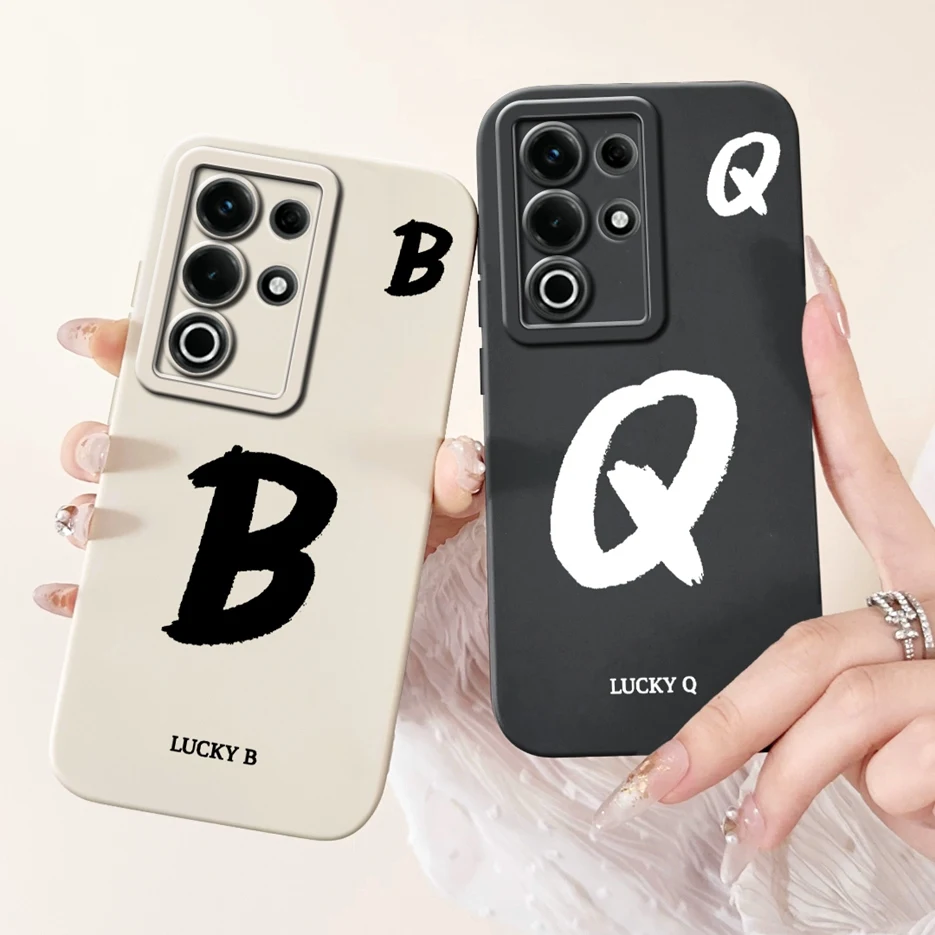 Fashion Lucky Letters Matte Soft TPU Phone Case Cover - Stylish Protective Back Cover