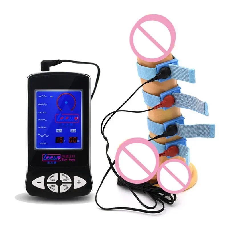 Electric Shock Penis Stimulation Massage Delay Time Ring Physical Therapy Penis Extender Rings Cock Ring Sex Toys Men electro sex toys,electric sex toys,penis rings