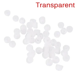 50-Pack Silicone Earphone Covers - Soft Ear Tips & Cushion Caps Replacement Accessories for Mix size (Transparent-50pcs)