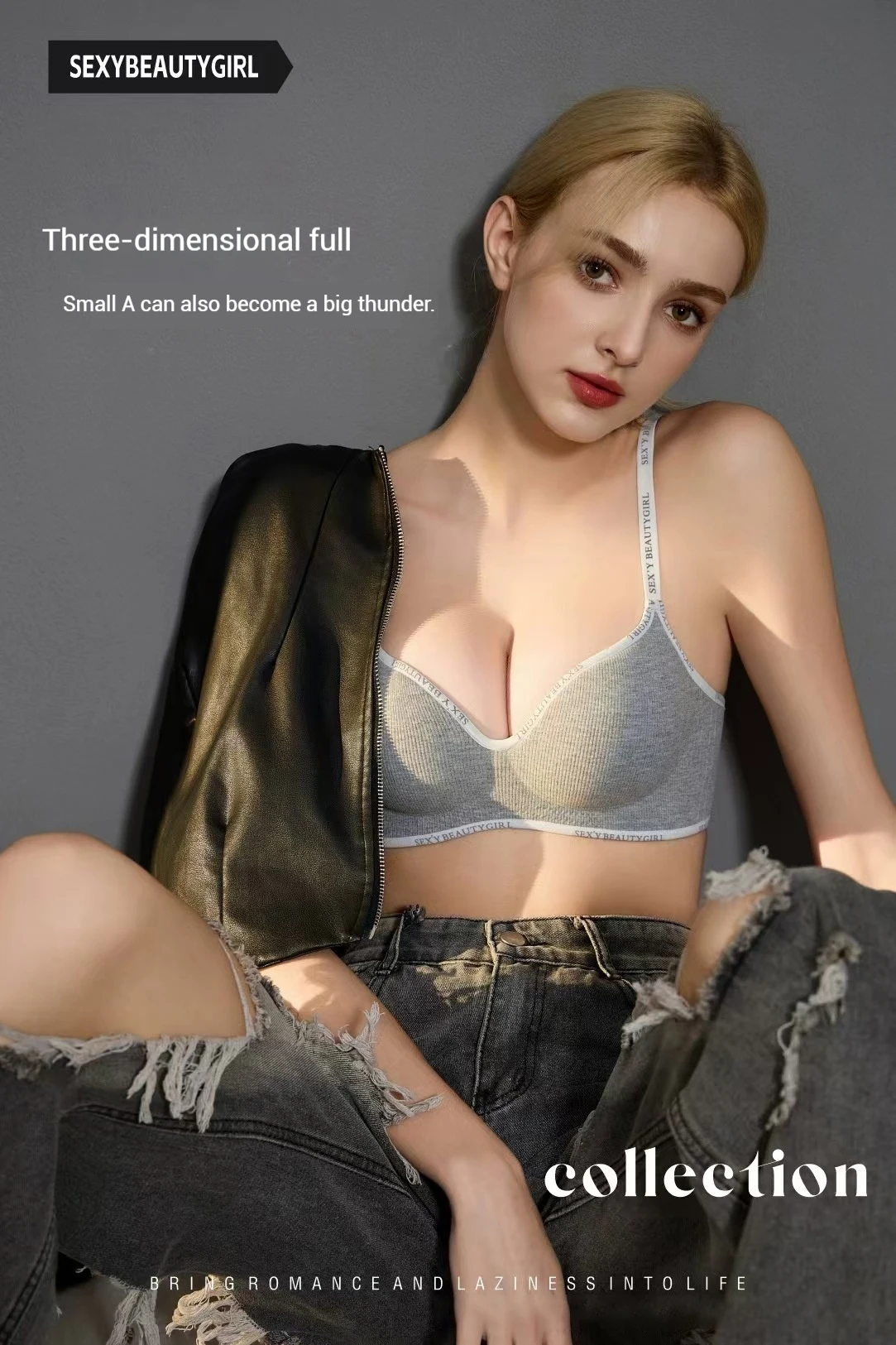 Padded Push-Up Bralette - Adjustable Wireless Comfort Bra
