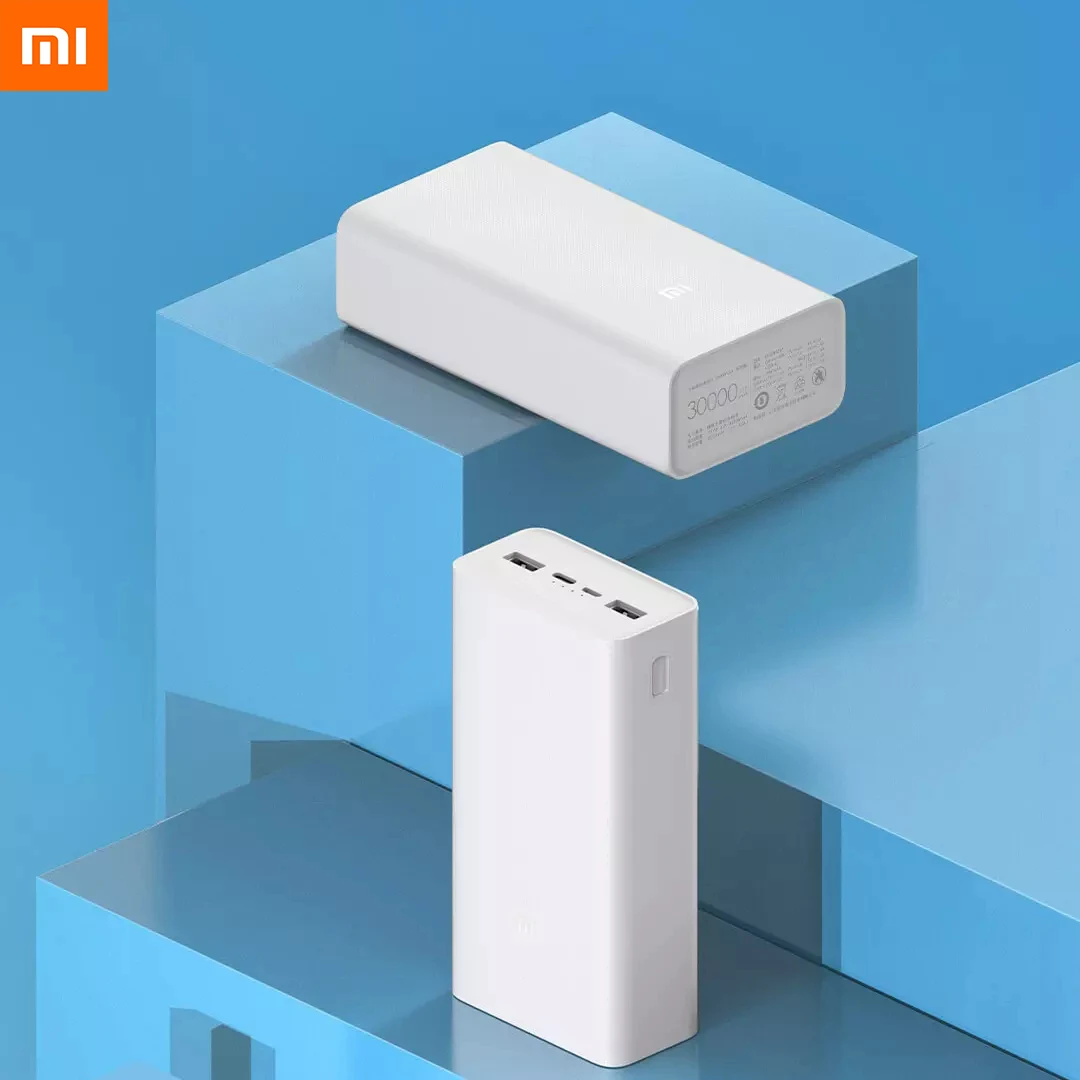 Xiaomi Power bank 3 30000mAh  PB3018ZM 3 USB Type C 18W  Fast Charging Portable Mi Powerbank 30000mAh External Battery Poverbank best portable phone charger