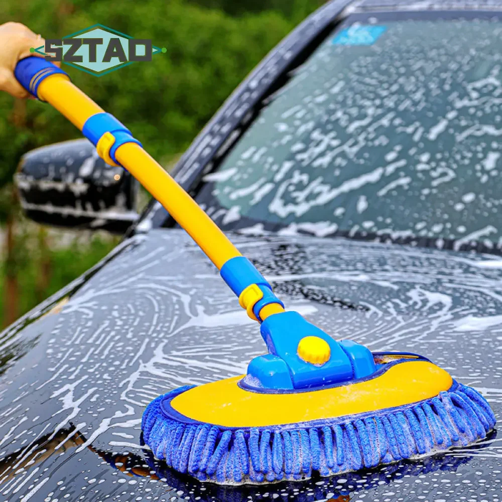 Extendable Car Wash Mop | Telescopic Car Brush | Autofiber