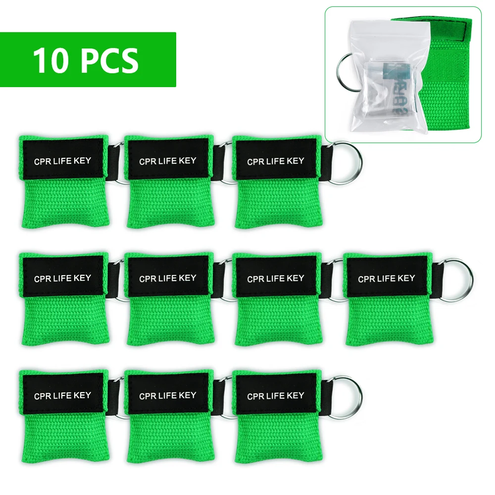Pack of Disposable CPR Masks with One-Way Valve for Emergency Resuscitation and First Aid