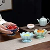 Creative Three-dimensional Lotus Ceramic Fruit Plate Living Room Desktop Candy Biscuit Indoor Plate Sundries Storage Dish Modern 4