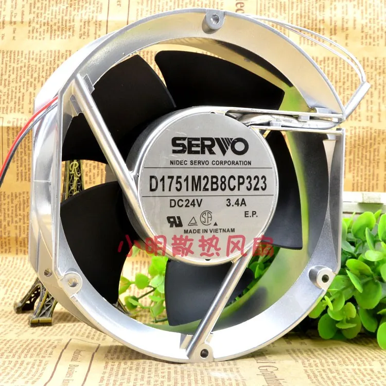 

D1751M2B8CP323 DC 24V 3.4A 2WIRES CIRCULAR ALUMINIUM FRAME COOLING FAN