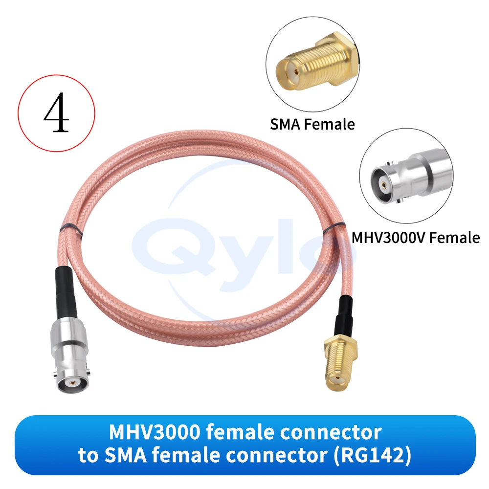 3000V Hochspannungs-BNC-Verbindungskabel BNC/MHV auf SMA Stecker/Buchse Koaxial-Testkabel MHV3000V auf SMA (1 Stück) – Detail 5