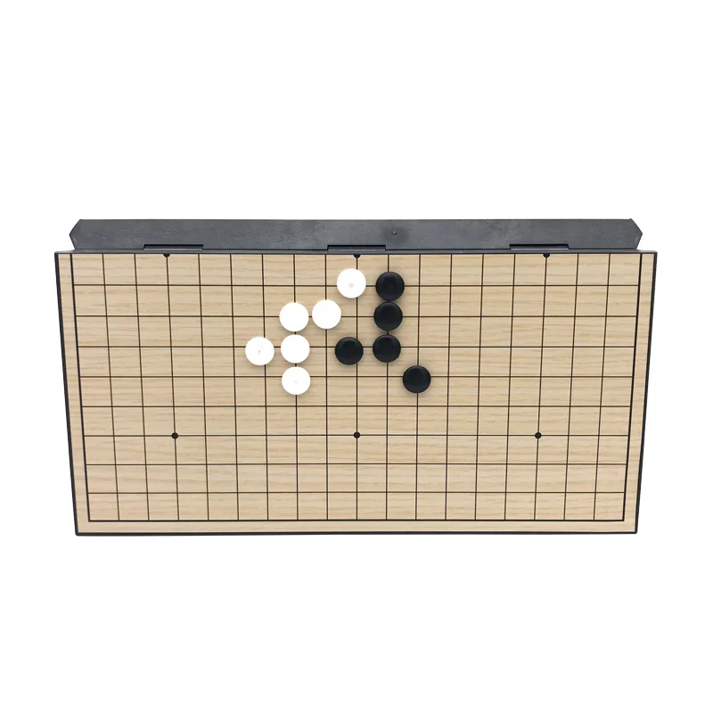 

New Quality Classic 19 Road Go Game Weiqi Checkers Folding Table Plastic Magnetic Go Chess Set Board Game Gobang Child Toy Gifts