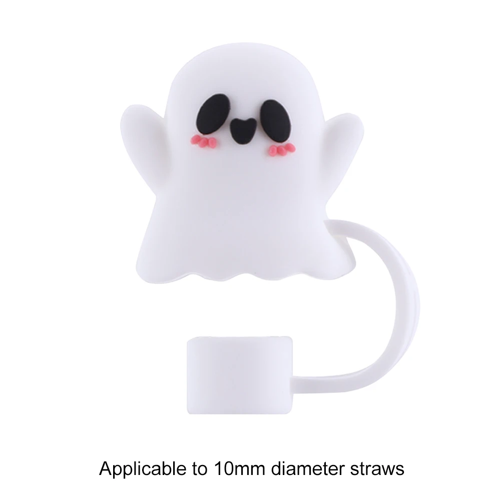 Silicone Halloween Straw Tips Protectors Reusable Funny Tumbler Straw Plugs Dust-Proof for Stanley 30/40oz Tumbler Accessories