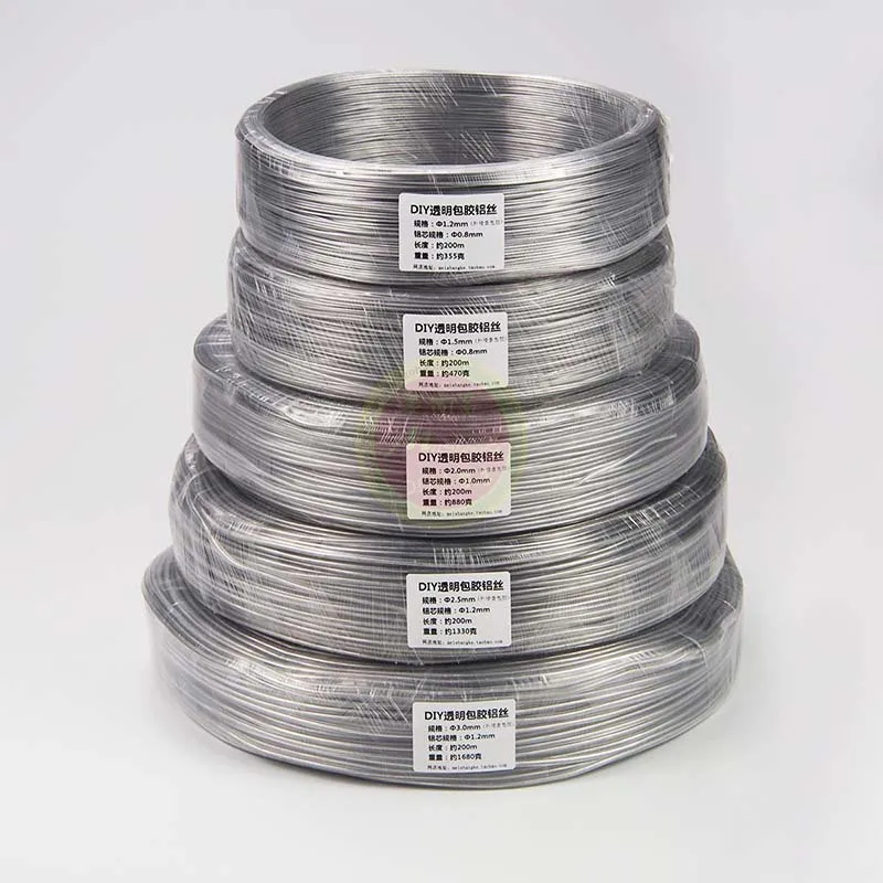 

200 yards/Roll Aluminium Soft Metal Crafts Beading Wire for Jewelry Making DIY1.2mm 1.5mm 2mm 2.5mm 3mm