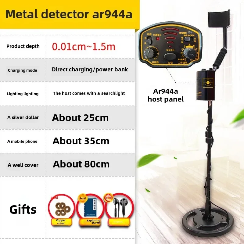 Hazine Avı Açık Hava Arkeolojisi Altın Gümüş Küçük Boy Endüstriyel Metal Dedektörleri için Hassas El Tipi Metal Dedektörü