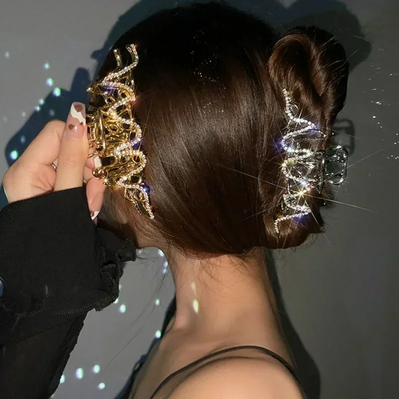

Украшение для волос, креативные подарки, женская мода, металлическая заколка-краб, блестящие аксессуары для волос с кристаллами, характерный подарок, заколки для волос