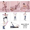 Multifunctional Pilates Bar Combination Fitness Bar Yoga Chest Expansion Tension Rope Back Trainer Elastic Rope Stretching Belt 3