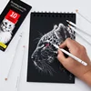 White Charcoal Pencils for Drawing, Professional 10 Pieces White Colored Pencils for Sketching, Shading, Blending, White 3