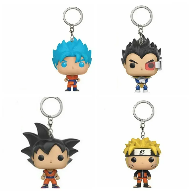 thumbnail image 4 of Funko Dragon Ball Z Son Goku Naruto Vegeta Maestro Roshi Gohan Forma Frieza Figura Muñeca Modelo Coleccionable Juguete Llavero Figuras de PVC, 4 of 5
