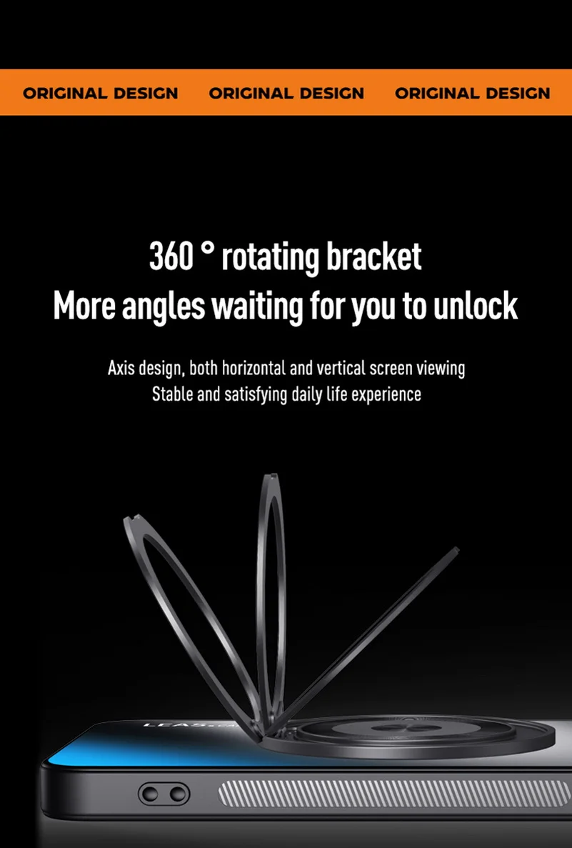 AG Matte Back Panel Metal Magnetic Holder Case - Sleek and Secure Design