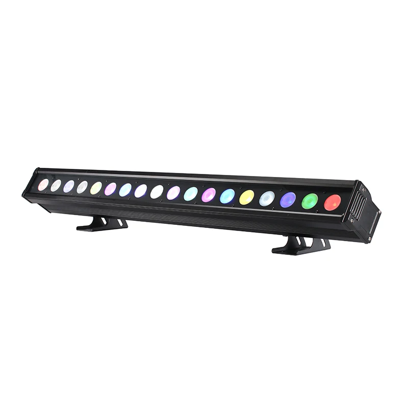 RGBWA+UV DX512 18X15W led facade linear wall washer light strip with remote control IP65 waterproof outdoor building lighting