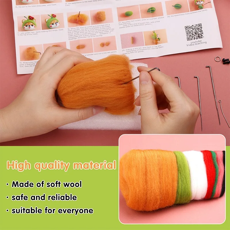 Needle Felting Kit Wool Felting Kit for Beginners Starters DIY Crafts