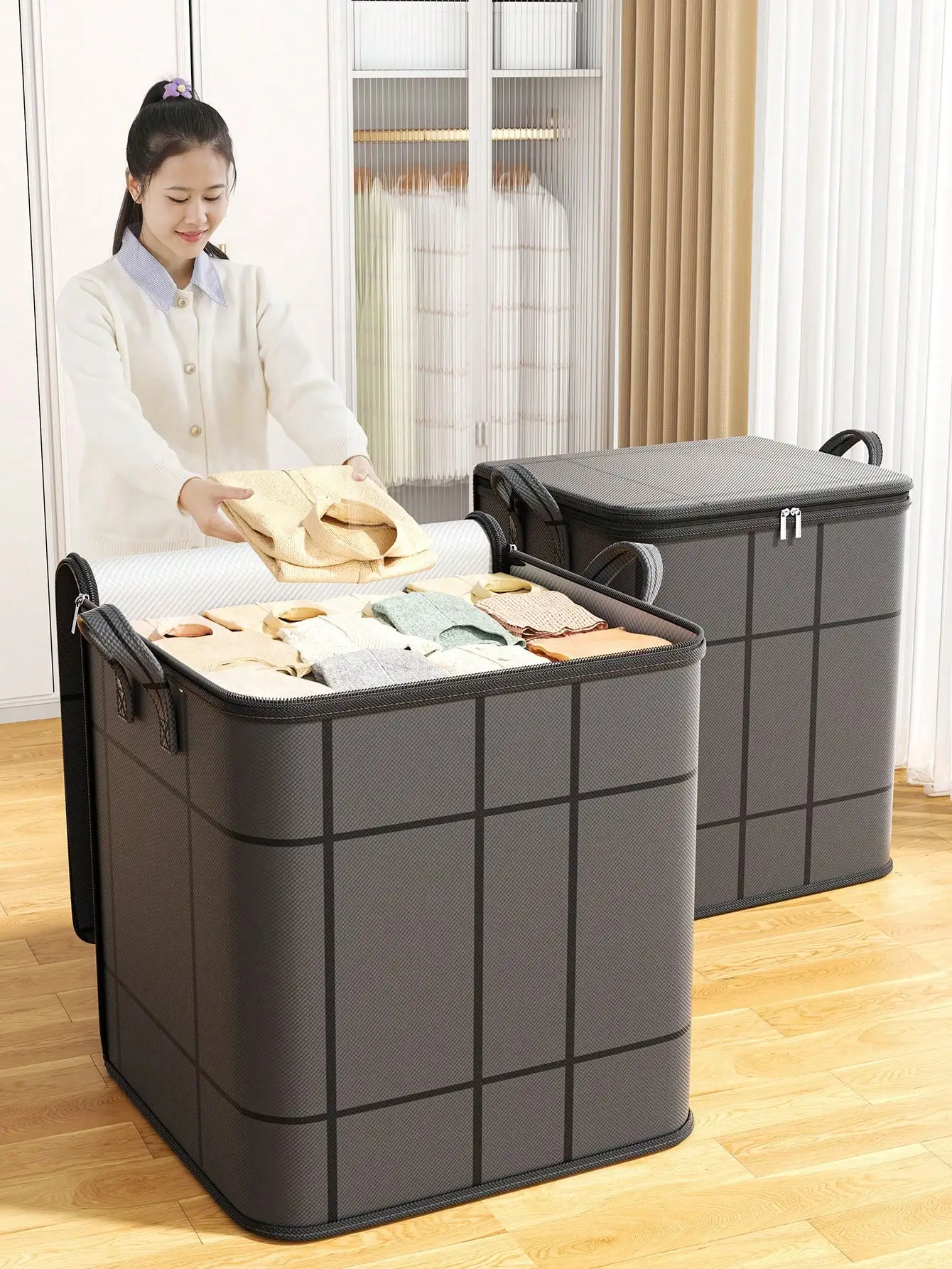 Big Capacity Storage Bag Quilt Clothes Moisture Dust Proof Proof Organizer Duvet Blanket Sorting Bags Luggage Bag 2