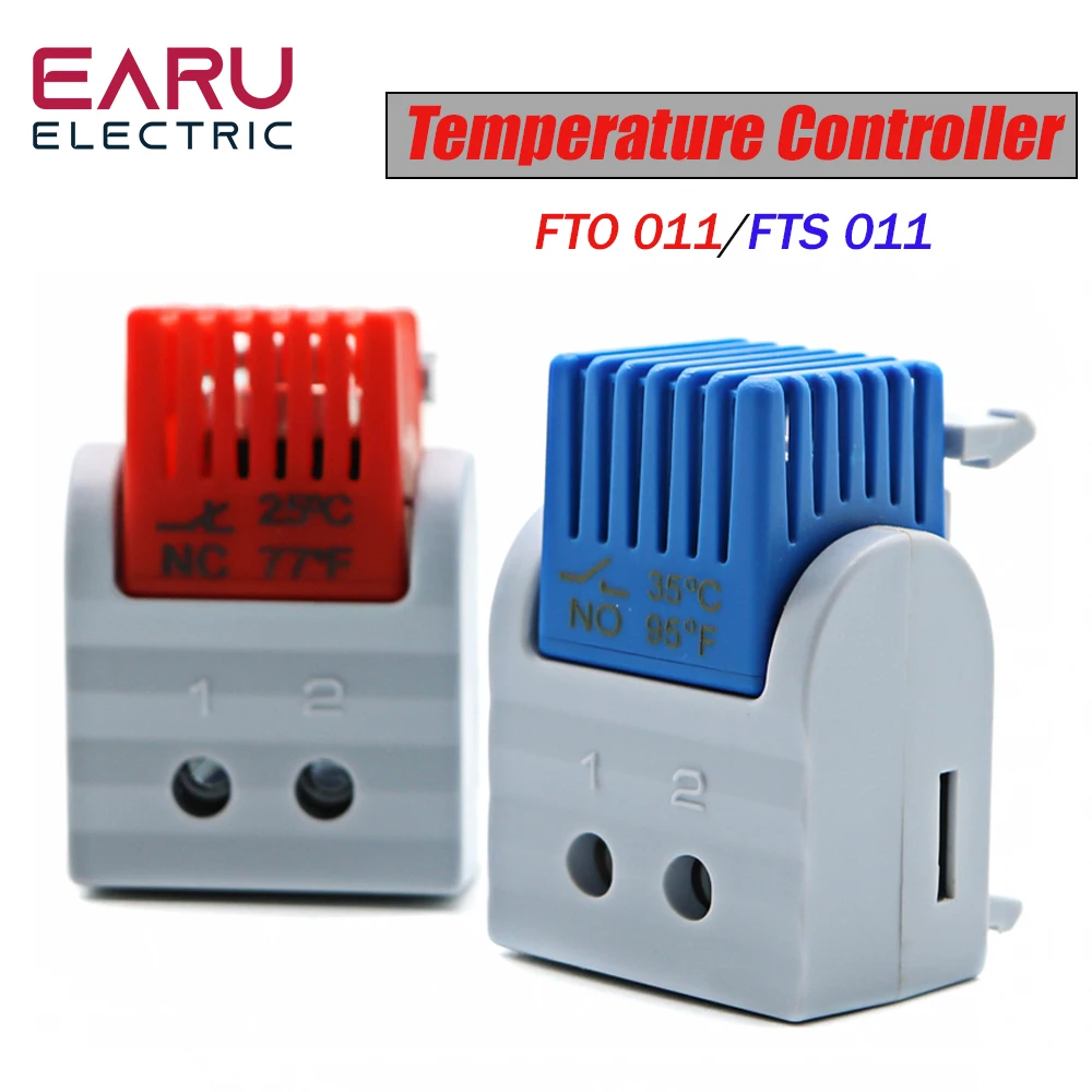 

AC 250V FTS011/FTO011Temperature Controller Fixed Temperature Thermostats Cabinet Preset Thermostats Small Automatic Thermostats