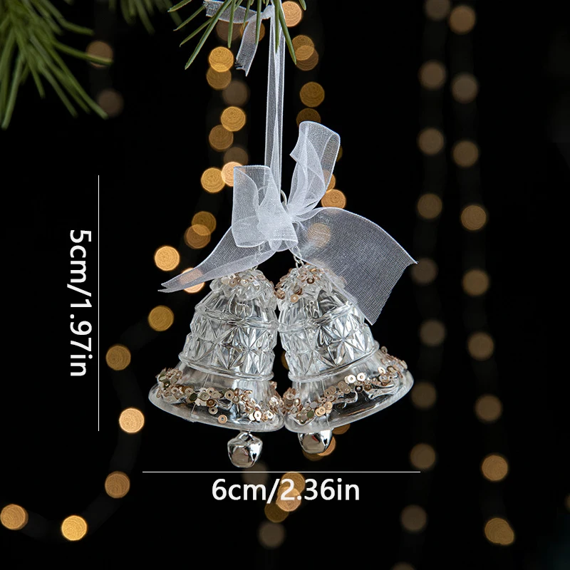 Description Picture 5 of itemAcrylic Crystal Christmas Tree Ornaments Star Snowflake Bell Elk Hanging Pendants Christmas Decoration 2025 New Year Xmas Gifts