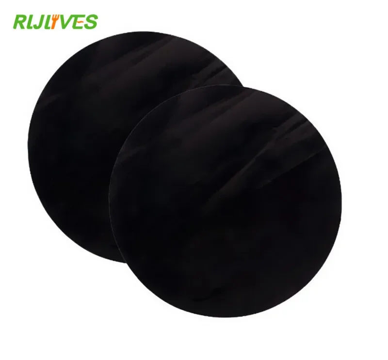 Round Non-stick Mat Pan Fry Liner Sheet 2Pcs Kitchen BBQ Baking Mats