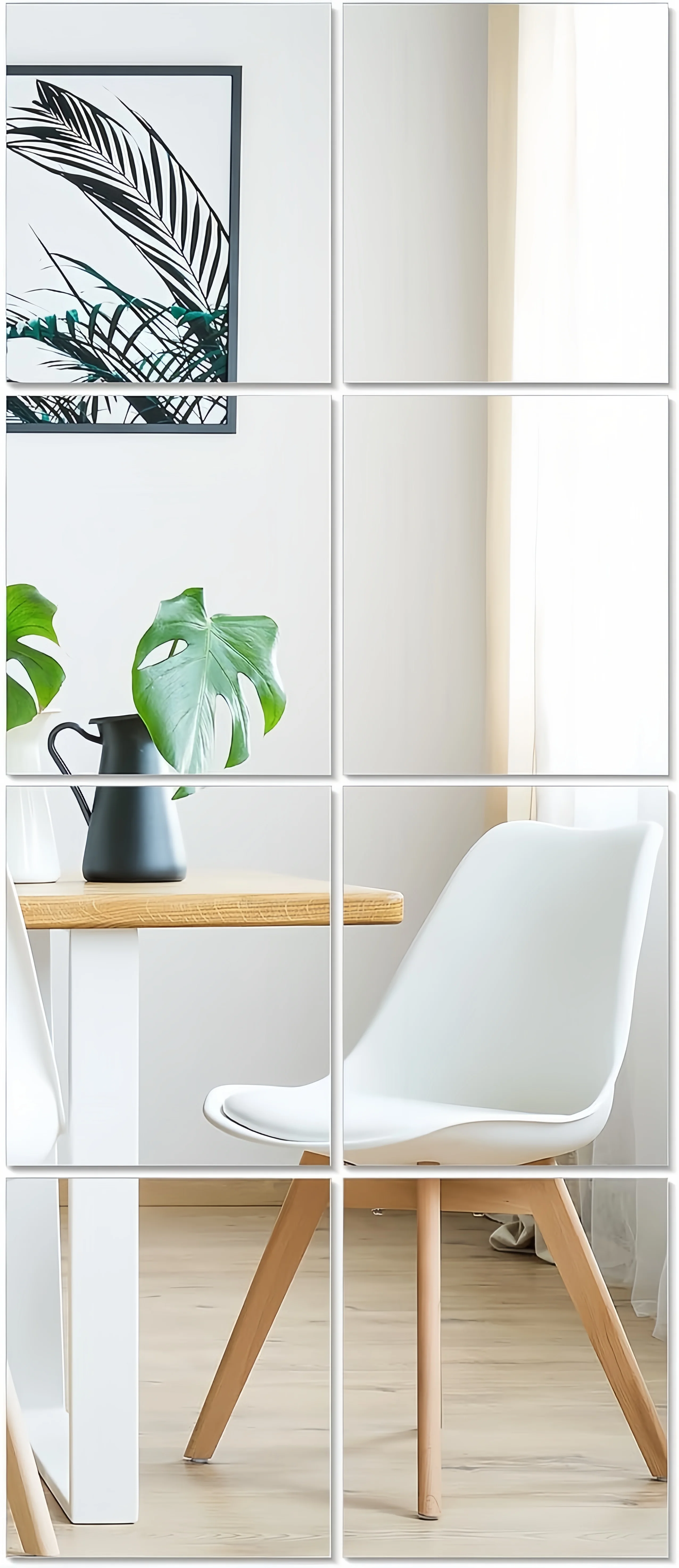 35x30 سنتيمتر كامل طول بلاط مرآة الحائط ، مرآة مست...