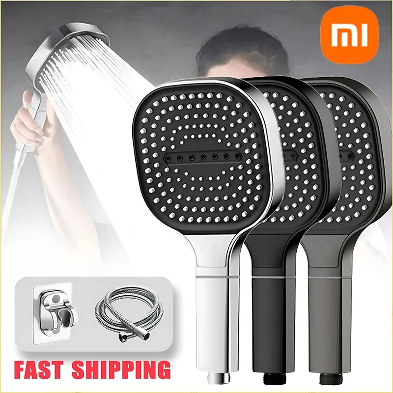 Xiaomi 13cm Large Panel Shower Head 3 Modes Adjustable High Pressure Massage Shower Head Filter Element Bathroom Accessories shower head