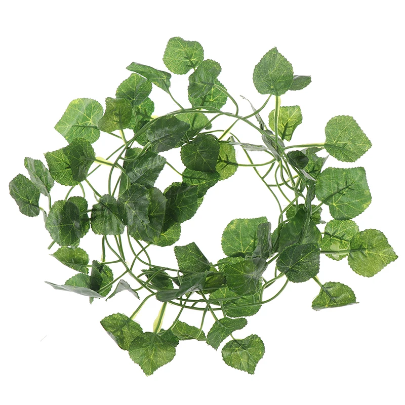 2M Leaf Vine Artificial Hanging Plants Liana Silk Fake Ivy Leaves for Wall  Green Garland Decoration