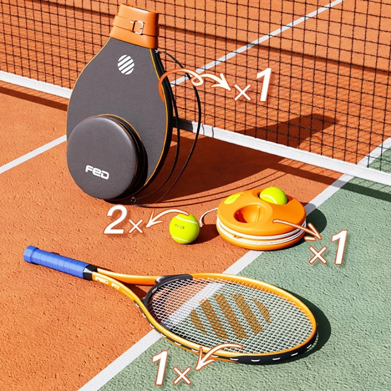 

Tennis Racket Single Trainer Children's Beginners Serve Rebound Training College Students Tennis Racket Set Tennis Equipment
