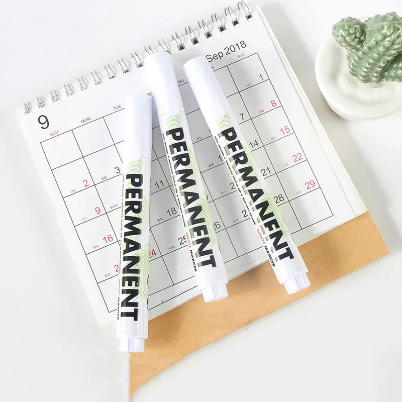 

Fine Point White Plastic Oily Waterproof Rubber Permanent Marker Pen Car Tyre Tread Environmental Tire Painting Graffiti Pens