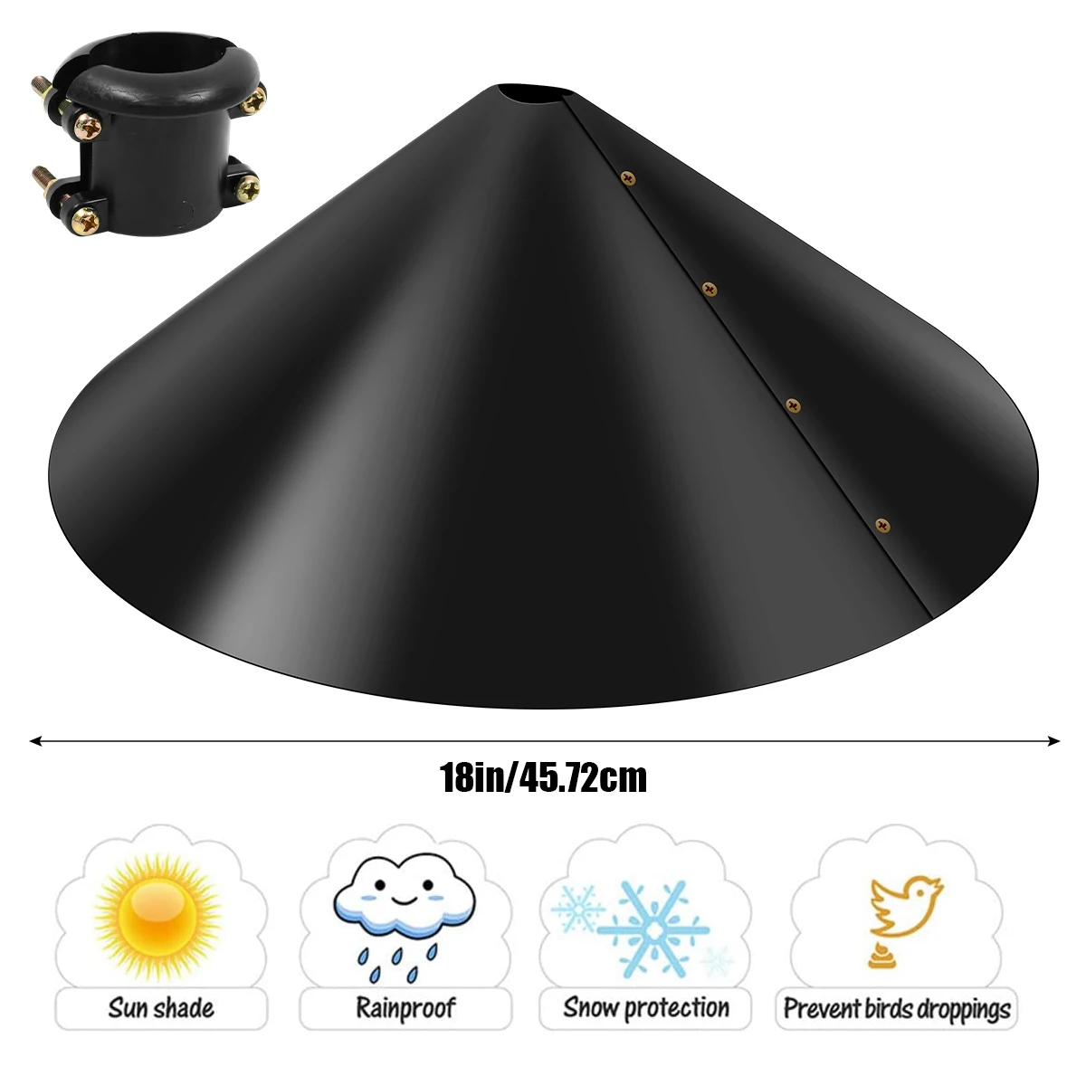 Squirrel Baffle 2Pcs 18inch Wrap Around Squirrel Proof Baffles Reusable Raccoon Proof with Accessories For Bird Feeder bird feeder parrot feeder