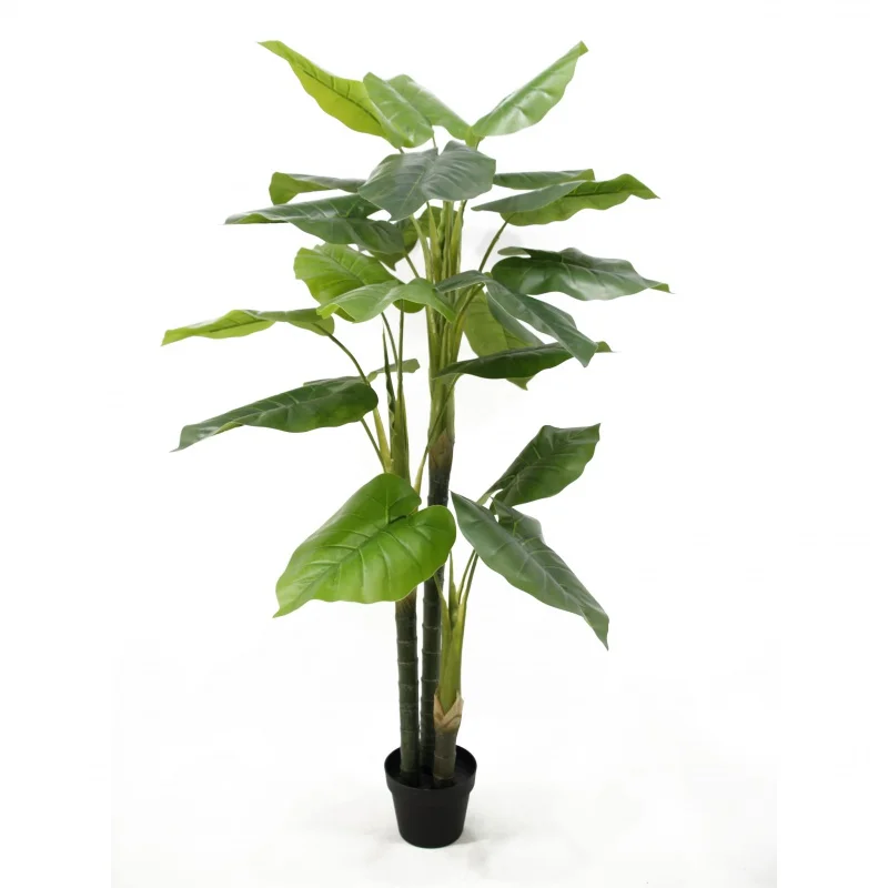 

Custom. Real Hot Sales Professional Artificial Plante 155cm 21 Leaves Wild taro bonsai Plants Decorative for Indoor Ho