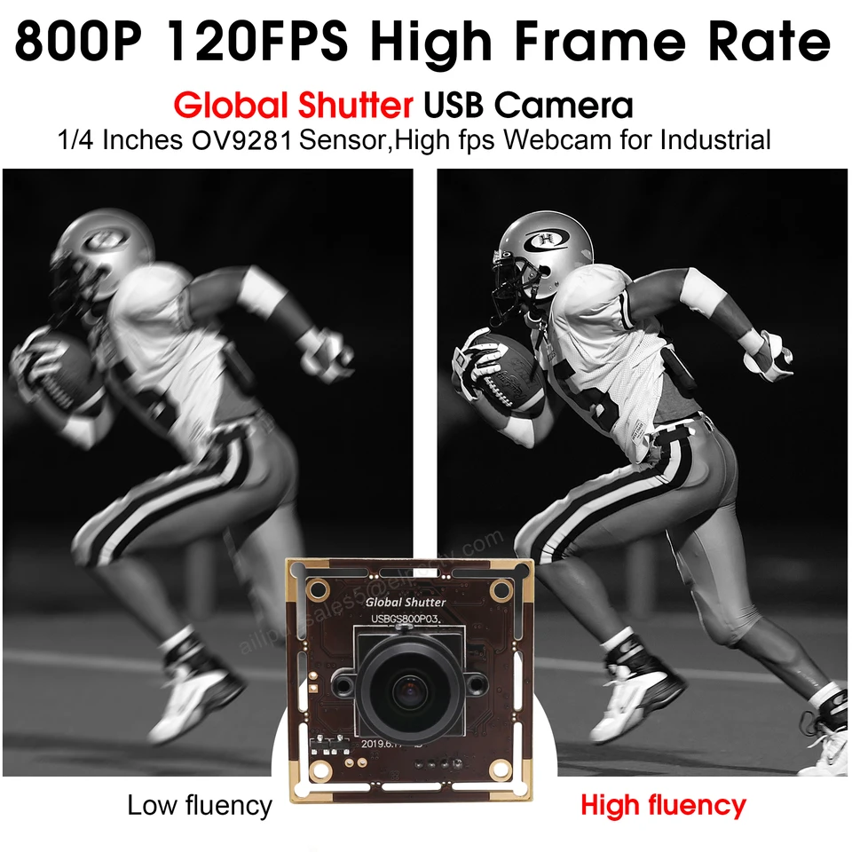 ELP Global Shutter 120fps High Speed USB Camera Monochrome OV9281