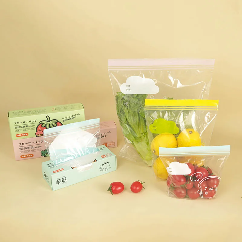 

Thick Reusable Bag Food Storage Bag Fresh Bags Zip Shut Leakproof Containers Stand Up Food Packaging Fresh Wrap Ziplock Bolsas