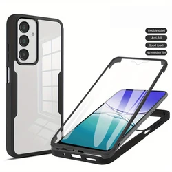 360 Full Body Rugged Phone Case with Built - in Screen Protector - Galaxy A34 5G (Black)