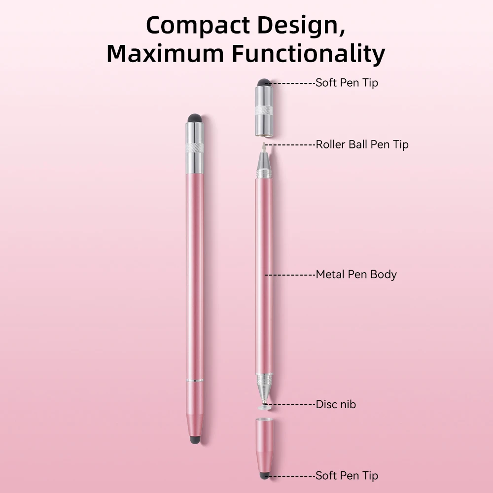 4 In 1 Universal Stylus Pens For Touch Screens High Sensitivity Precision Capacitive Stylus Compatible With Touchscreen Devices