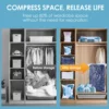 5 Pack Space Saver Bags,Vacuum Storage Bags, Sealer Clothes Storage, Compression for Comforters and Blankets Bedding Organizer 5