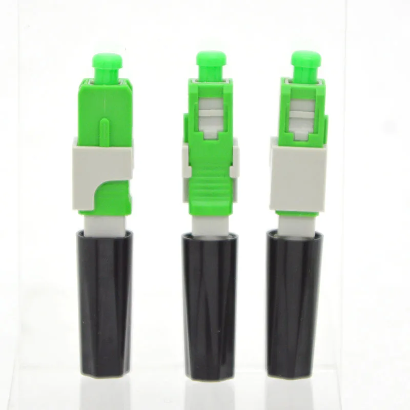 FTTH Pre-Bur Fiber Optic Quick Connector Mechanical SC UPC APC Fast Connector Adapter 100PCS fiber optic adapter