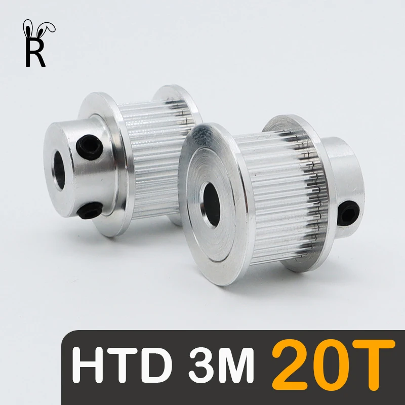 HTD 3M 20Teeth Timing Pulley Bore 4/5/6/6.35/7/8/10mm Belt Width 6/10/15mm 3M 20T Gears HTD3M Pulley 20 Teeth Synchronous Wheels