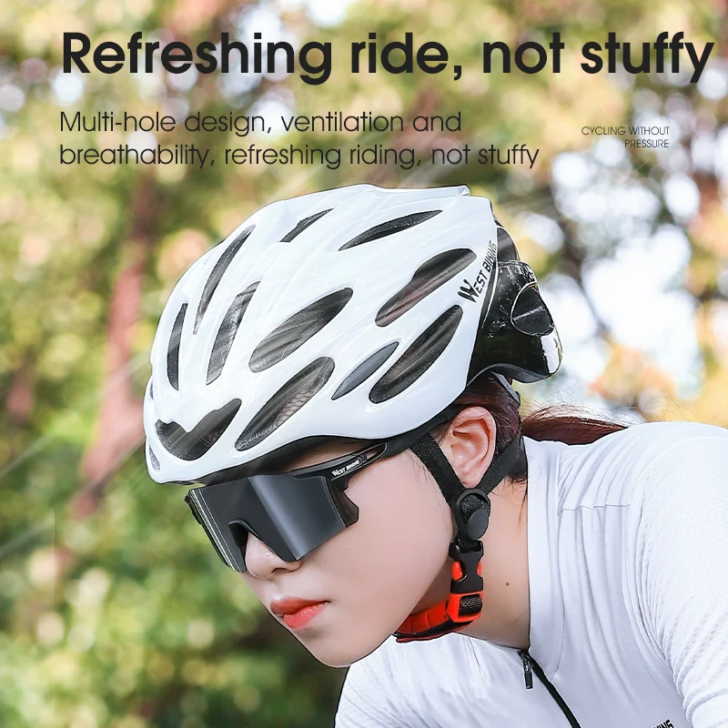 WEST BIKING Race Bicycle Helmet Lightweightn Breathable MTB Road Bike Helmet Men Women Cycling Safety Cap Bike Accessories