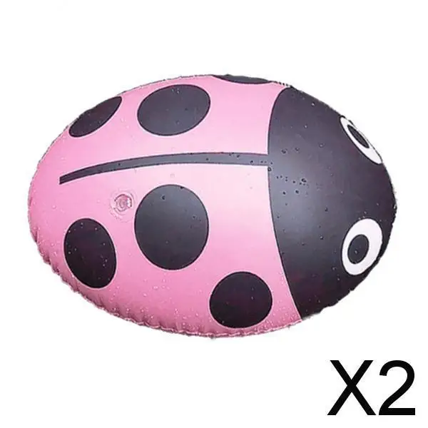 2xInflatable Swimming Air Bag Float Buoy Gasbag Ladybug Flotation Ball Pink