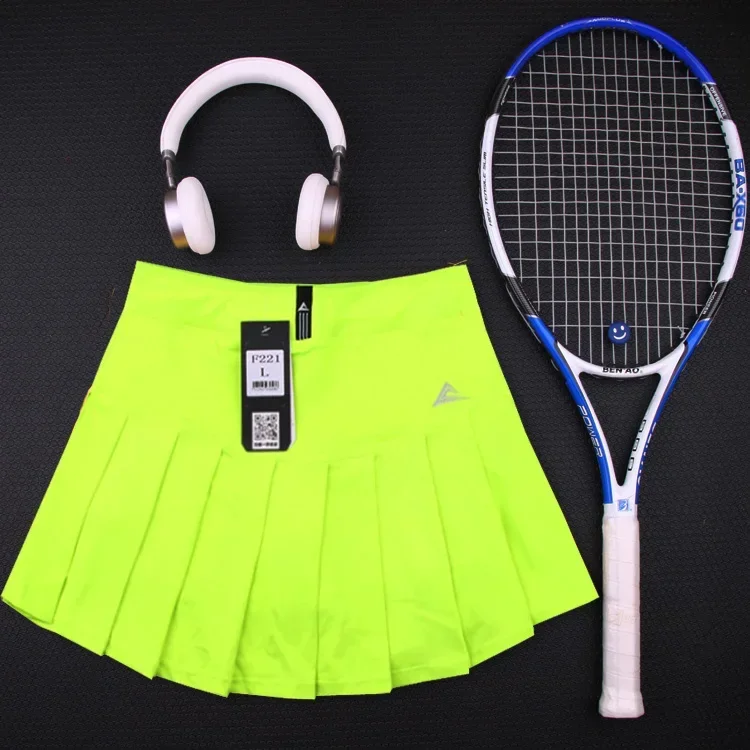 New Girls Tennis Skirts with Safety Shorts , Quick Dry Women Badminton Skirt , Female Tennis Skorts Girl Sport Running Shorts