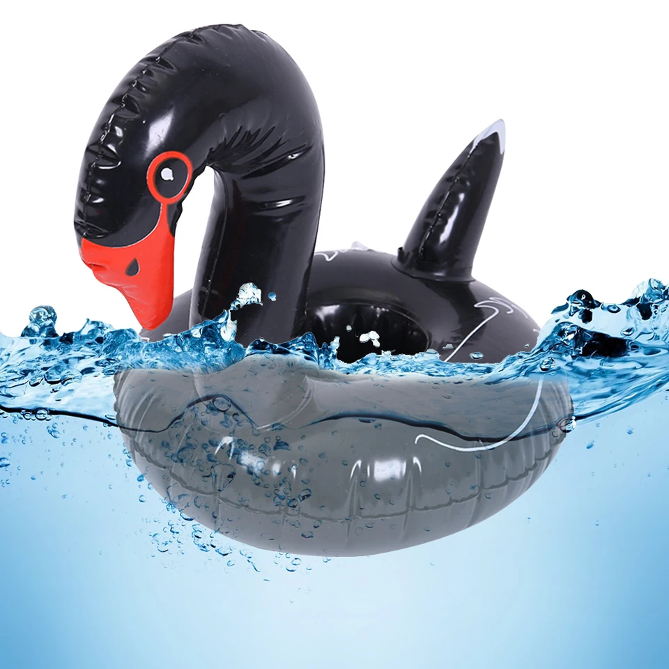 Cup Holder Black Swan Inflatable Swan Beverage Glass Holder