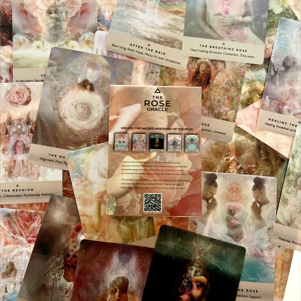 44-Card Deck The Rose Oracle Cards Dreamy Romantic Beautiful Design Pattern For Friends Holiday Gift Board Game Child Toys 3