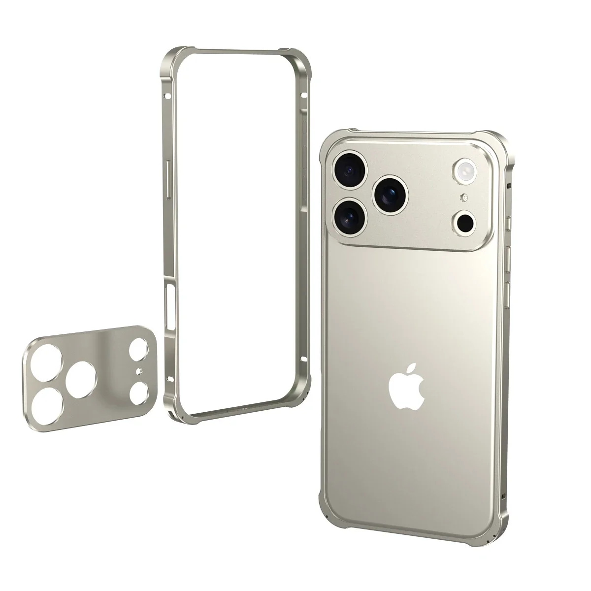 Premium Aluminium Frame Metal Bumper Case with Alloy Lens Protector - High-Quality Phone Cover